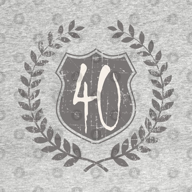 Vintage Old No. 40 T-Shirt by adouniss